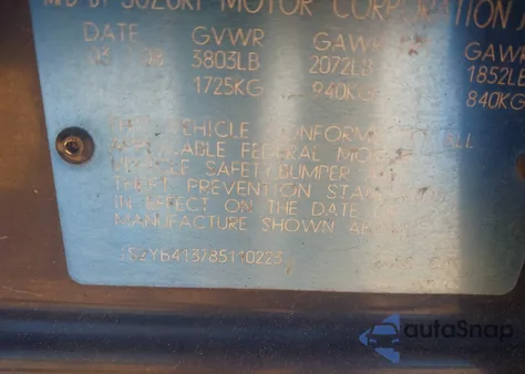 2008 Suzuki Sx4 Convenience/Touring из США, поврежденный, VIN JS2YB413785110223